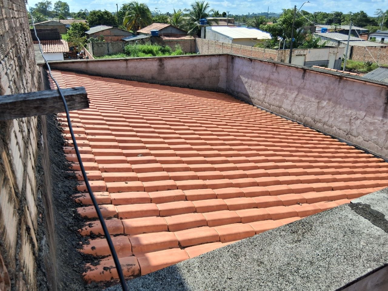 Vista do imóvel pela laje